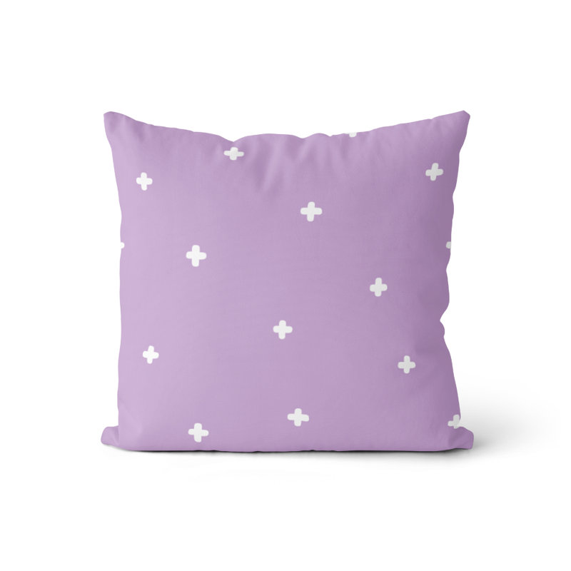 Housse de coussin Jannel, Lilas/blanc