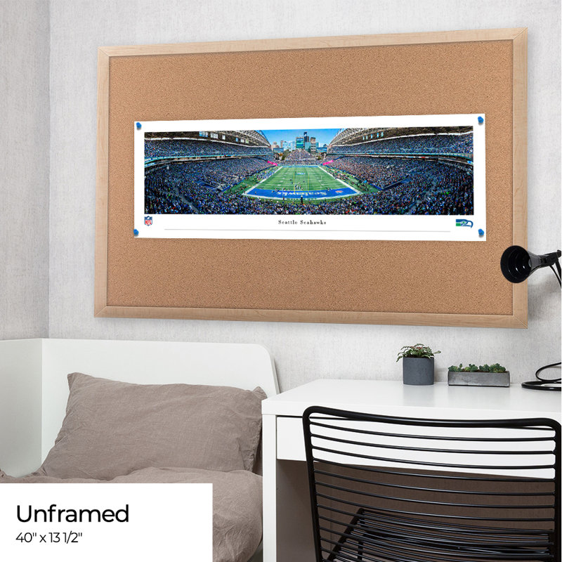 Seahawks de Seattle, H 13,75 po x l 40,25 po x P 0,88 po, Unframed, Pas de tapis