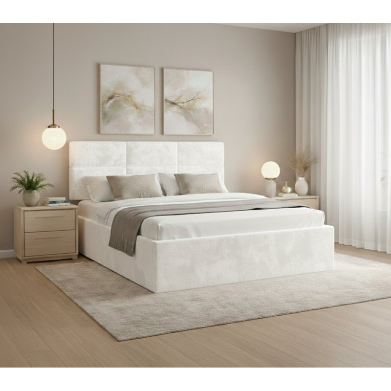Upholstered Ottoman Storage Bed, European Kingsize (160 x 200 cm), Brown