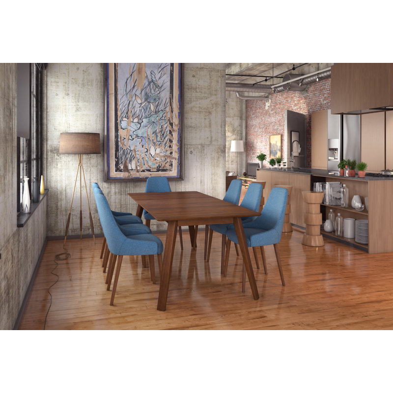 Table de salle à manger extensible en érable massif Leclair, Noyer, H 29 po x L 60 po x l 36 po
