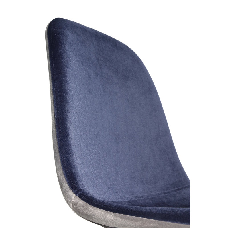 Chaise d'appoint Cintia, Bleu marine / lac argent