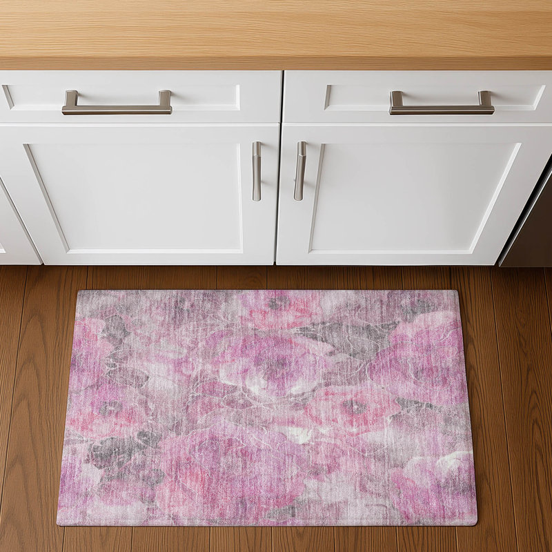 Premium Machine Washable Medena AMF1859 Floral Rug, Rectangle 1'8" x 2'6"