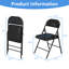 Chaise pliante rembourrée empilable en métal 30 po