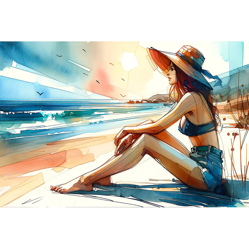 Art sur toile, aquarelle, H 24 po x l 42 po