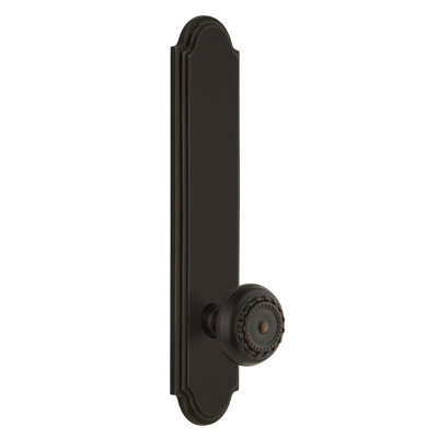 Grandeur Arc Tall Plate Single Dummy with Parthenon Door Knob
