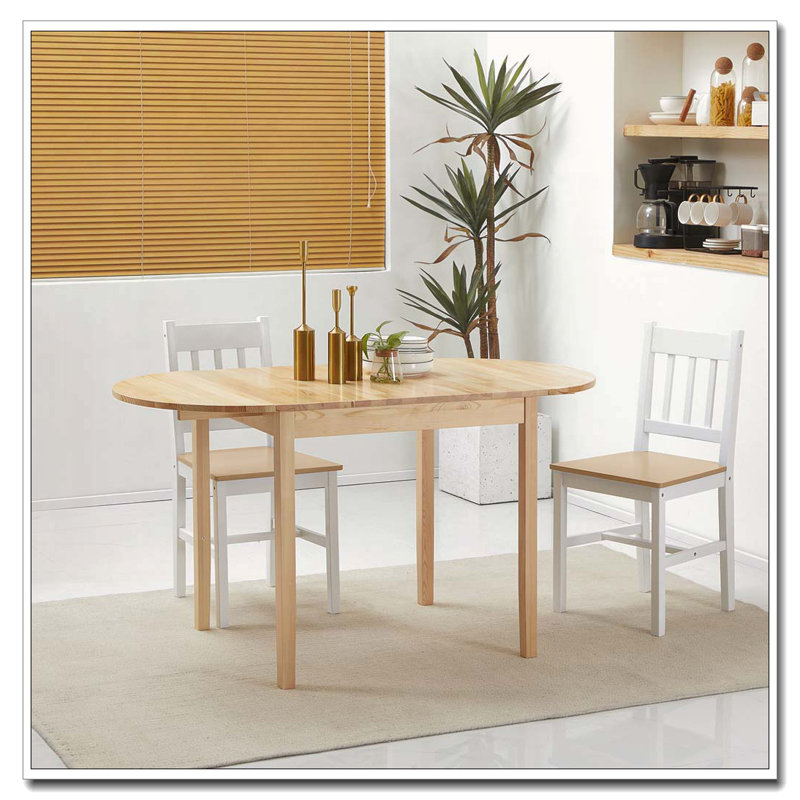 Table de cuisine en bois massif de 55 po, tables à abattants pour petits espaces