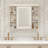 Wall Mounted Bathroom Storage Cabinet With Mirror Door-955623629