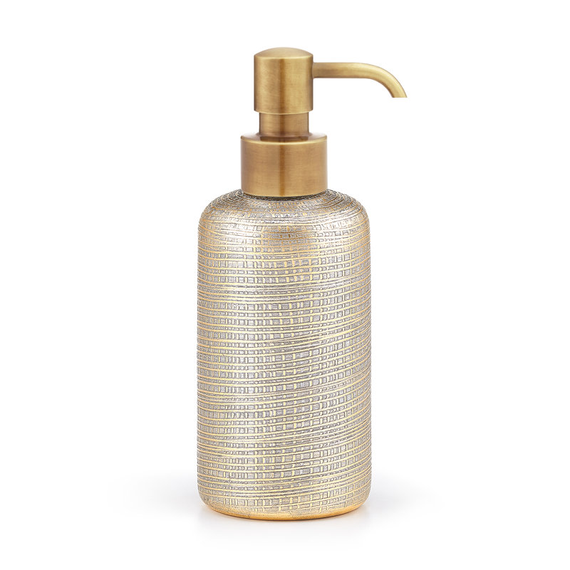 Woven Soap Dispenser, Burnished Brass