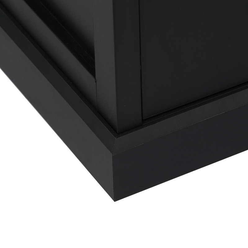 Banc de rangement Ravina, Noir