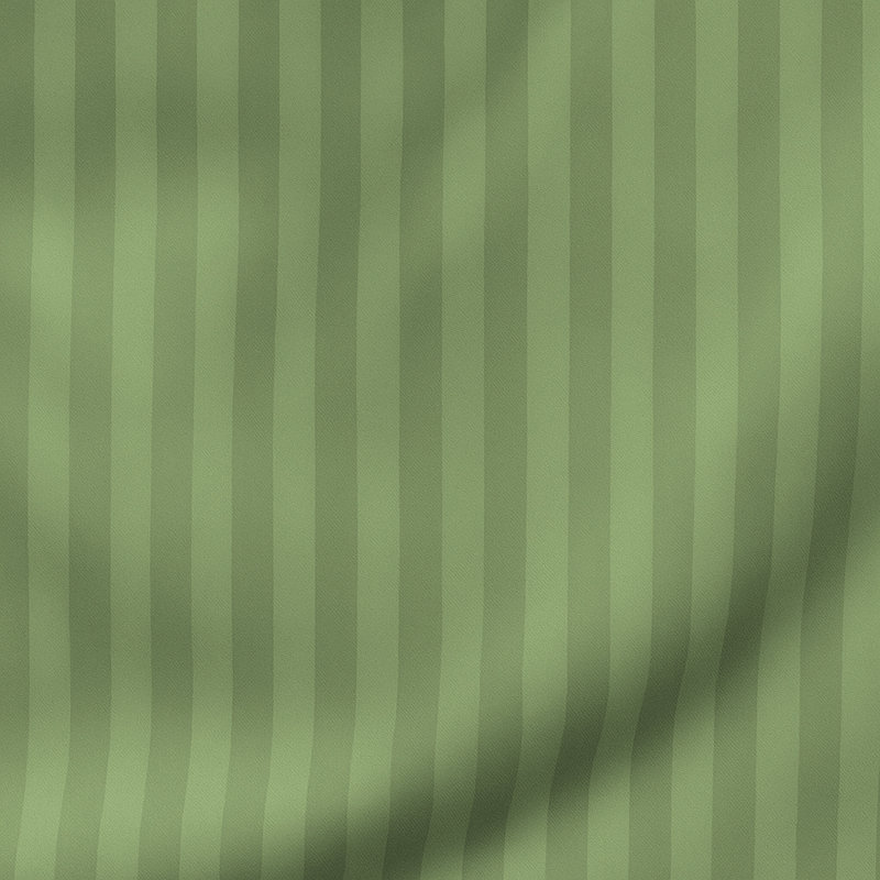 40cm Deep Pocket Microfiber Stripe Fitted Sheet, Single (3'), Olive Green