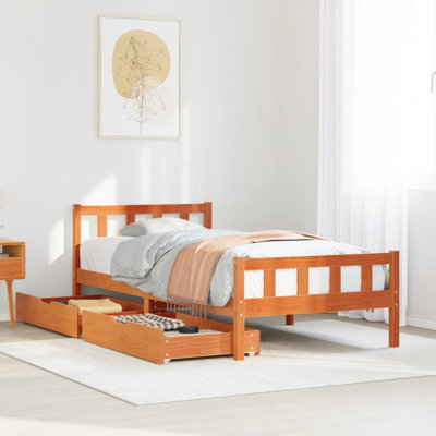 Solid Wood Storage Bed