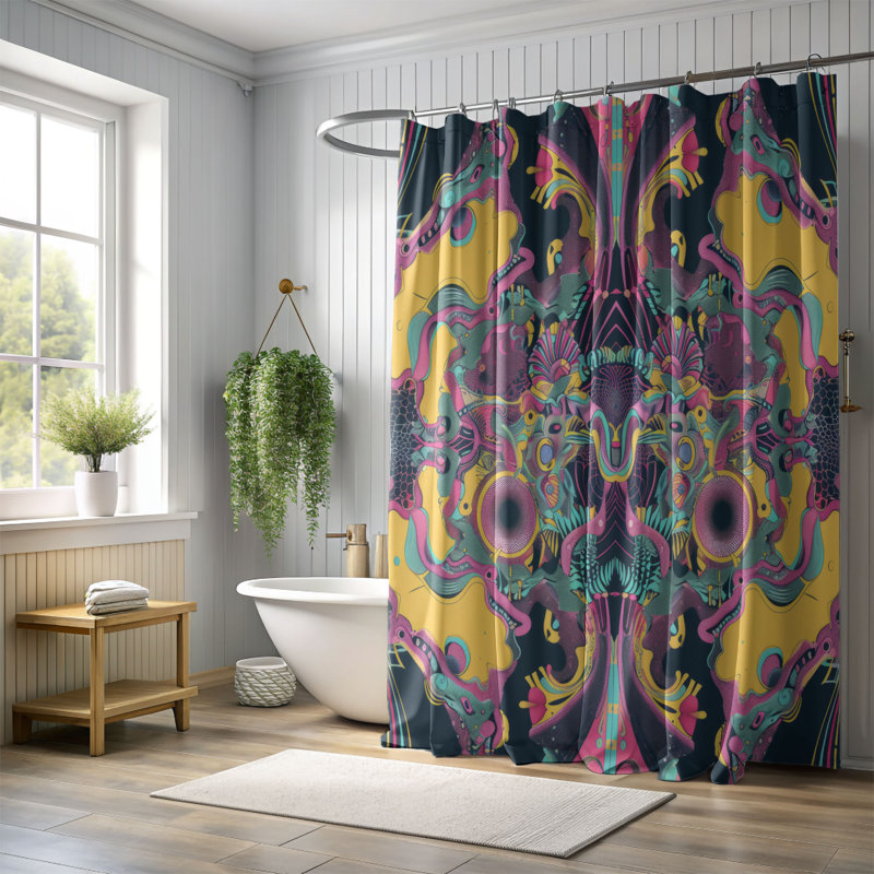 Réfractographe - Rideau de douche Premium, H 74 po x l 71 po