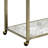 Neilo Rectangular Bar Cart in Clear and Wire Brass