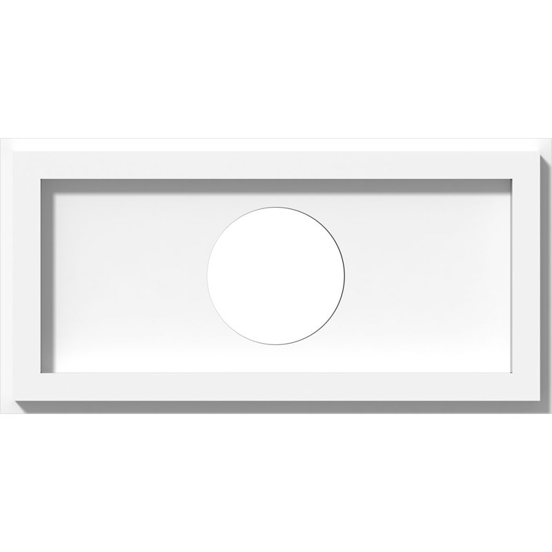 Médaillon de plafond contemporain en PVC de qualité architecturale l 22 po x H 11 po x P 6 po x P 7 1/2 po x P 1 po