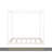 Queen Size Canopy Platform Bed With Support Legs,White-639194555-639194548