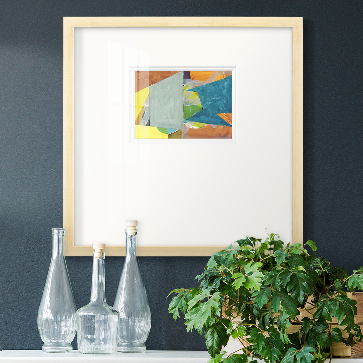Cabin "Jigsaw 2" Print, 17" H x 17" W x 1.25" D, Gray
