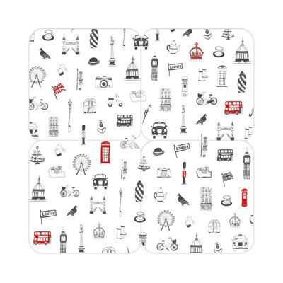 Victoria Eggs Simply London Charcoal Coaster