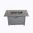 42" Smoked Glass Metal Rectangle Fire Pit-1079290026