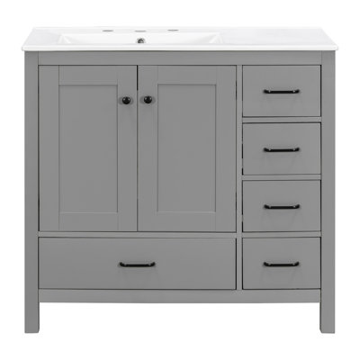 Meuble-lavabo 36 po avec lavabo en céramique