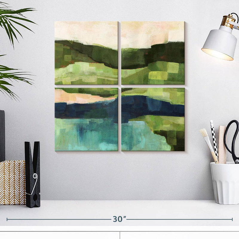 Pastoral Patchwork I, H 18 po x l 18 po