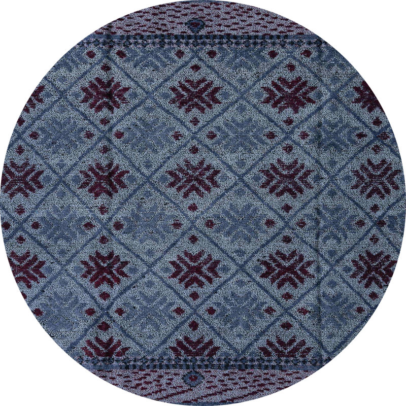 Abstract Indoor Rug, Round 7'