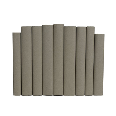 Decorative Books - Khaki Paper Wrapped Book Bundle - 1 Foot of Tan Books