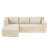 Lova 3 Seaters Chaise Cushion Couch Left - Beige