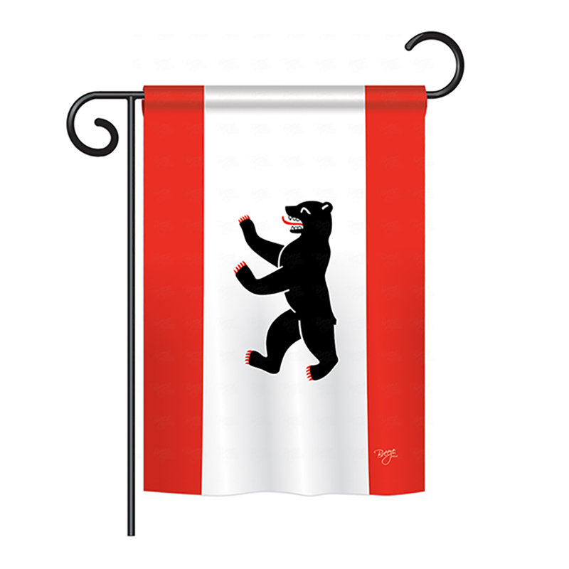 Drapeau pour maison 2 côtés en polyester berlin, H 18,5 po x l 13 po