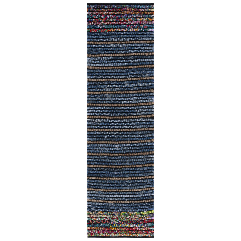 Tapis rayé en jute de coton 0,9 Owlswick, Tapis de couloir 2 pi 3 po x 8 pi
