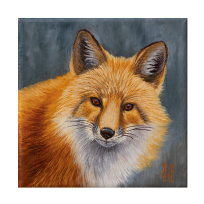 Jeff Hoff Red Fox Portrait 2 Canvas Art