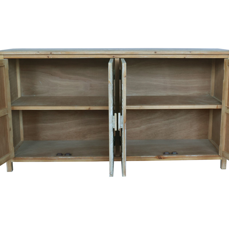 Buffet en bois 4 portes, buffet brun