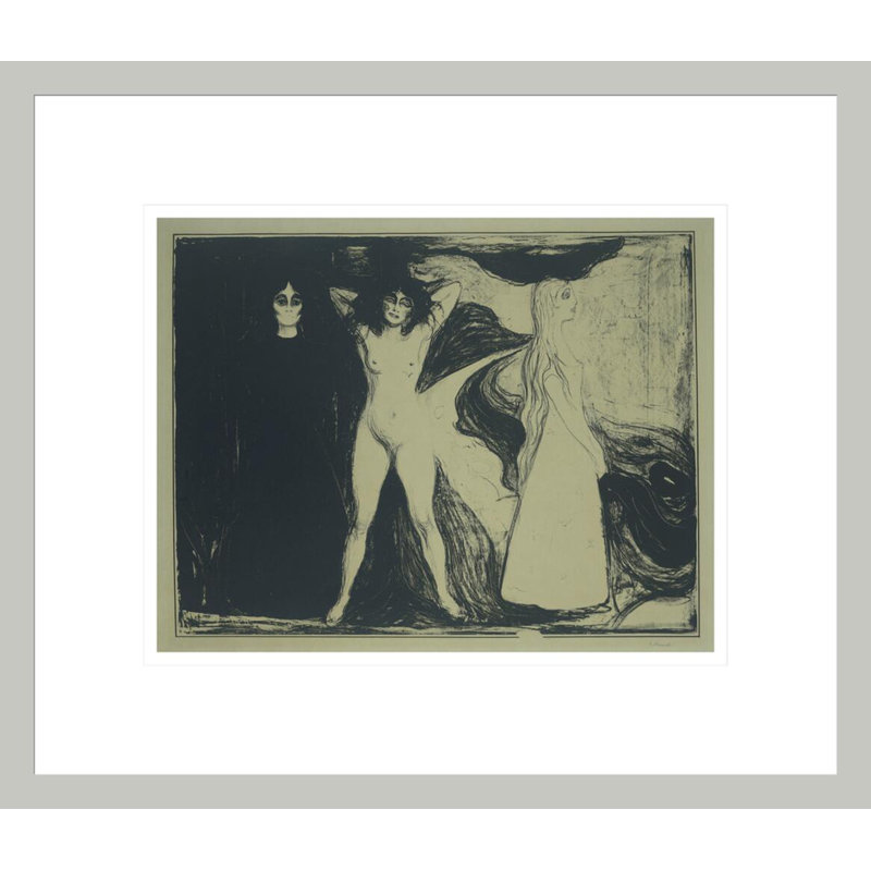 «Das Weib (De Sfinx)» par Edvard Munch, impression giclée encadrée, 13.75" H x 16.01" W