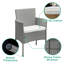 Wagram Rattan Wicker Seating Group with Cushions