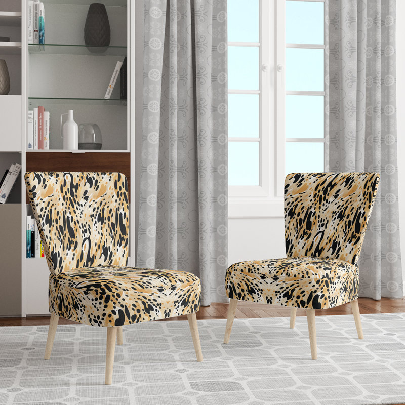 Chaise d'appoint rembourrée Feline Grace Cheetah Print