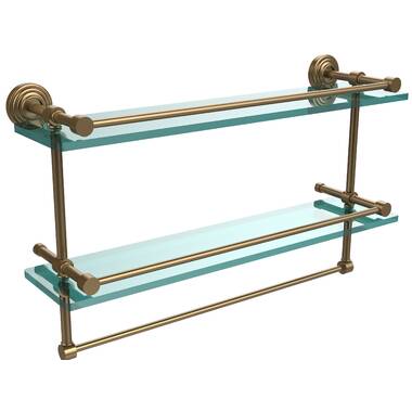 Delta 18 Glass Shelf With Double Towel Bar In SpotShield, 53% OFF