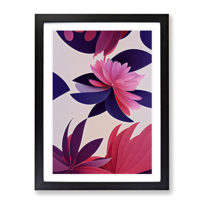 Sublime Flowers - Single Picture Frame Print, Black Framed, 64cm H x 46cm W x 2cm D