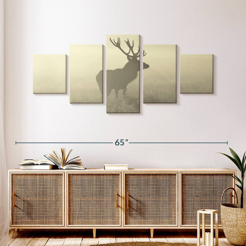 Mist Stag Deer, 24" H x 55" W