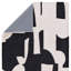 Tapis noir / crème abstrait fait à la main (8 pi x 10 pi)-992730625