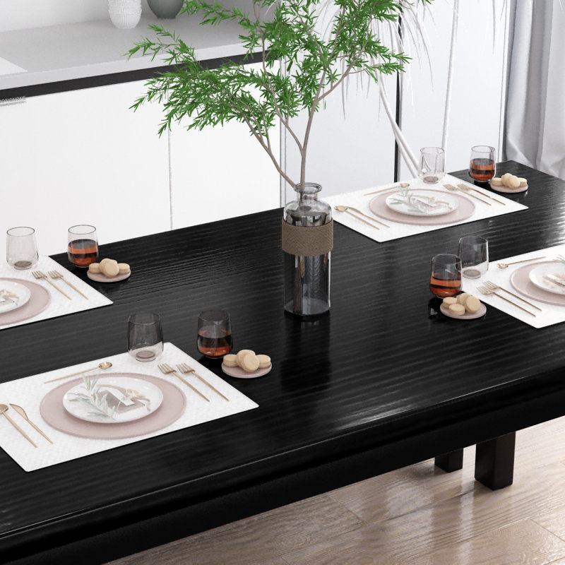 Ensemble de table de salle à manger pour 4 personnes, ensemble de table de cuisine avec 2 bancs de salle à manger, ensemble de table de salle à manger rectangulaire 3 pièces pour 4 personnes, mobilier de cuisine peu encombrant pour coin-repas, apparte