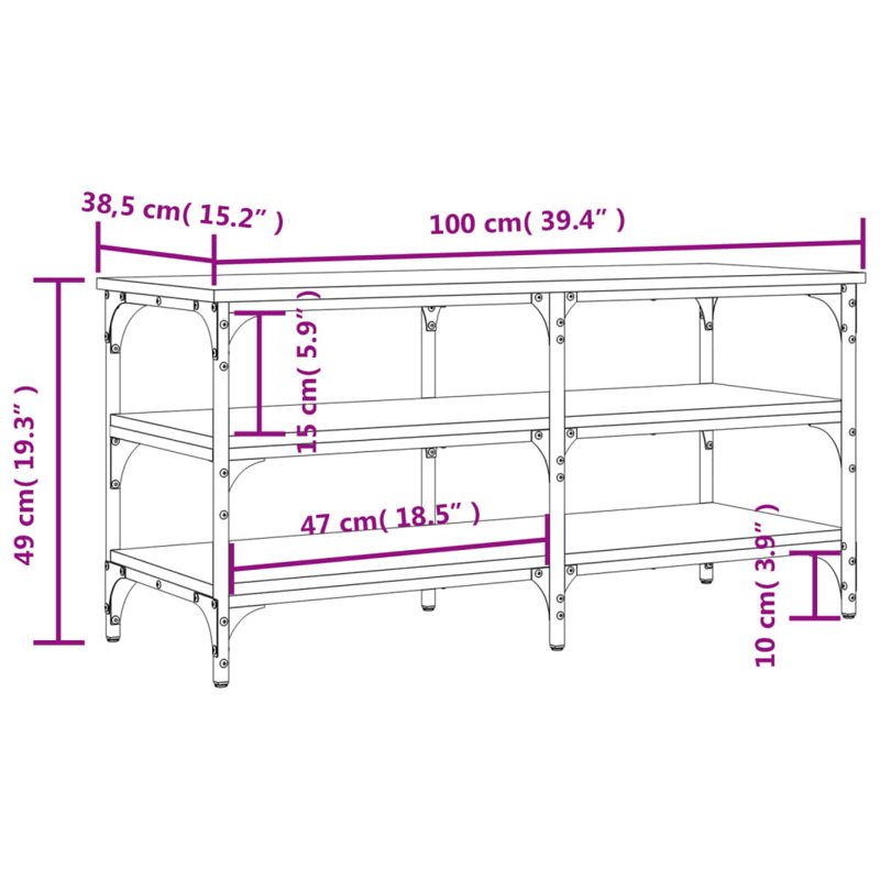 Storage Bench, Grey Sonoma