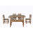 Acacia Wood Outdoor Dining Set (1 Table + 1 Bench + 4 Chairs) For Patio, Balcony, Backyard-1005122645