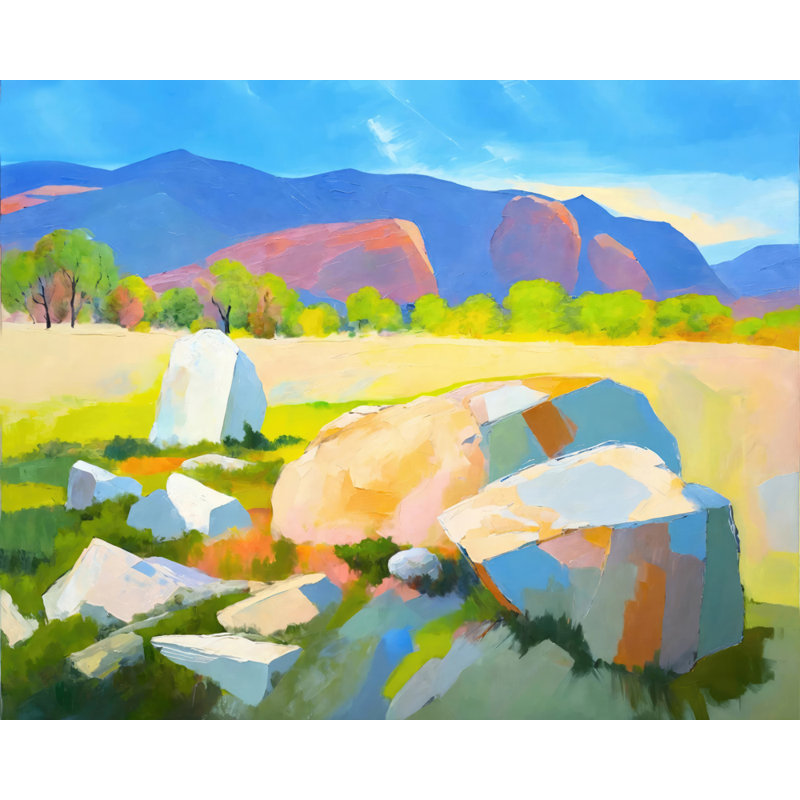 «Smokey-Mountains», estampe numérique sur toile tendue avec châssis, H 20 po x l 24 po