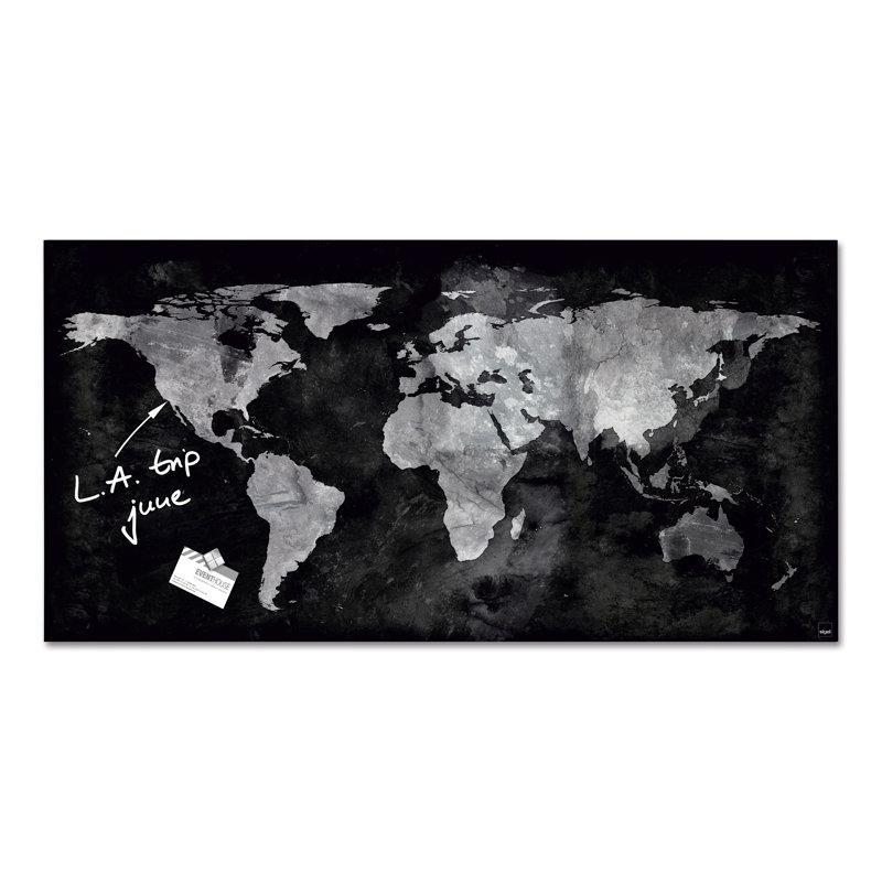 Artverum Wall Mounted Magnetic Unframed Glass Board, 46cm H x 91cm W x 91cm L