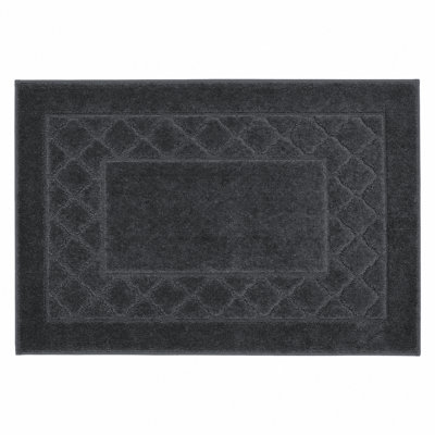 Tapis d'entrée géométrique lavable avec envers antidérapant