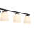 6-Light Ribbed Frosted Glass Shades Vanity Wall Light-1672421868