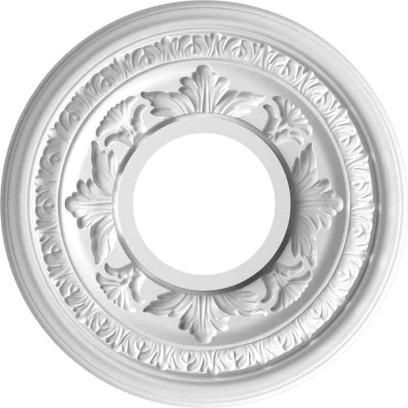 EnduraForm PVC Baltimore Thermoformed Ceiling Medallion, 10"OD x 3 1/2"ID x 3/4"P (Fits Canopies up to 4 1/4"), Metallic Charcoal