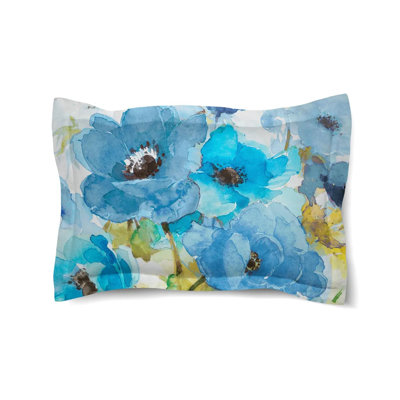 Laural Home Blue Bouquet Standard Duvet Sham