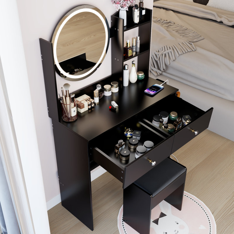 Table de meuble-lavabo à miroir 17 po