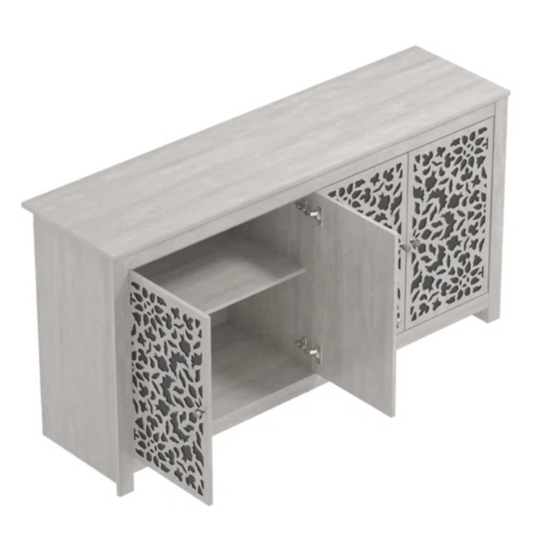 Ensemble de 2 commodes de rangement Arrastia, Chêne gris cendré
