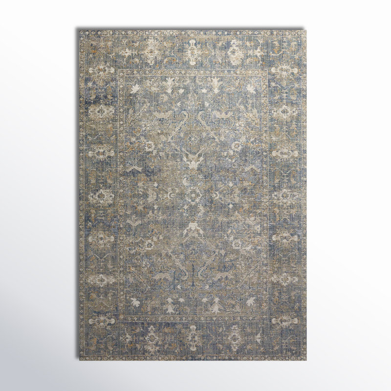 Chris Loves Julia x Loloi Rosemarie Oriental Sand/Lagoon/Off White Area Rug, Rectangle 7'10" x 10'